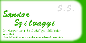sandor szilvagyi business card